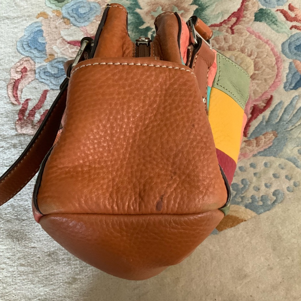 Fossil Multicolor Patchwork Leather Shoulder Bag … - image 8